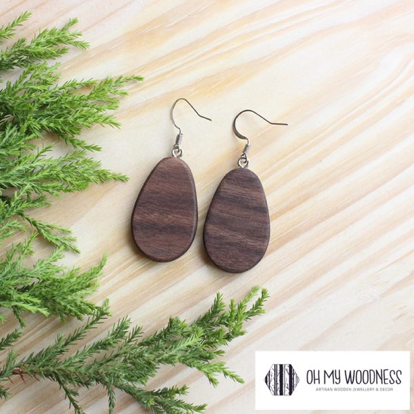 Wooden-earrings-Walnut-Small-Flat-Ovals